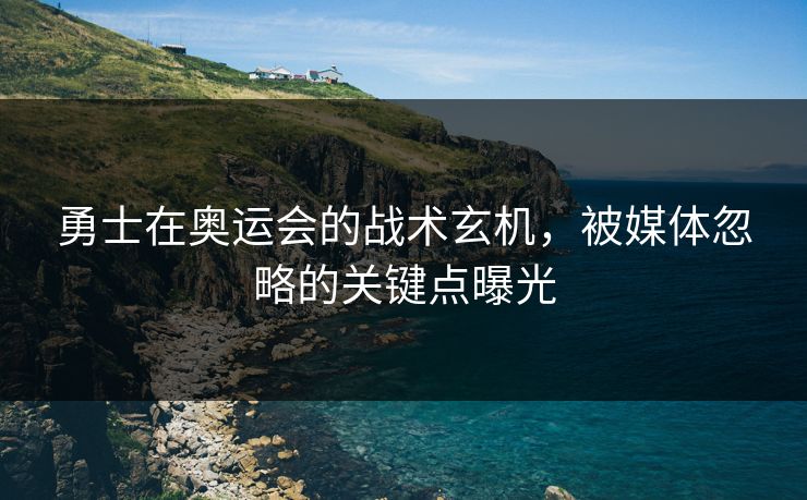 勇士在奥运会的战术玄机，被媒体忽略的关键点曝光